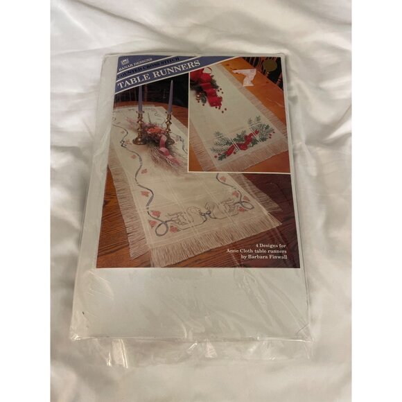 Leisure Arts Table Runners Cross Stitch Kit By Barbara Finwall  4 Designs - Picture 1 of 13